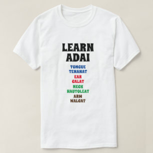 T-shirt Apprendre l'adai - Langue, oreille, Cou, Bras