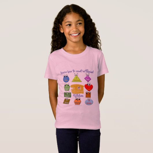 T-Shirt Apprenez comment compter dans le Philippin (Devant entier)