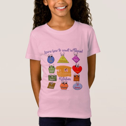 T-Shirt Apprenez comment compter dans le Philippin (Devant)