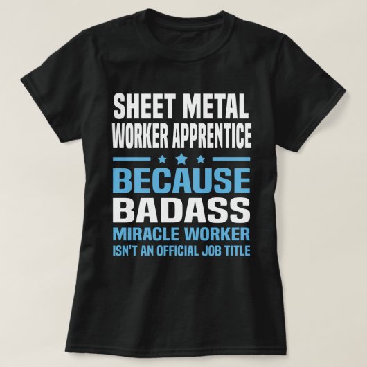 T-shirt Apprentice du travailleur en tôle (Design devant)