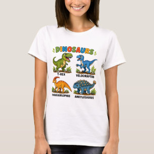 T-shirt Apprentissage des espèces de dinosaures pour les e