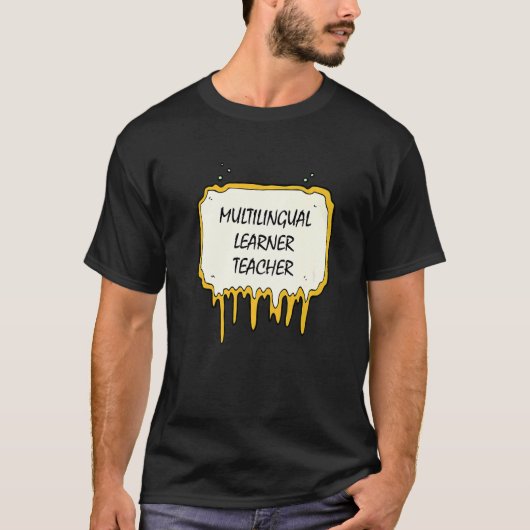 T-shirt Apprentissage multilingue Enseignant Rainbow Multi (Devant)