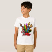 T-shirt Approvisionnements colorés d'art (Devant entier)