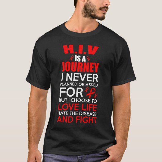T-shirt Appui à la sensibilisation au VIH (Devant)