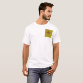 T-shirt Appui blanc de pièce en t (Devant entier)