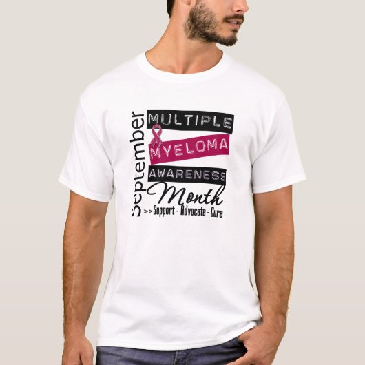 T-shirt Appui de mois de conscience de myélome multiple (Devant)
