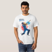 T-shirt Appui Inde du cricket 2011 (Devant entier)