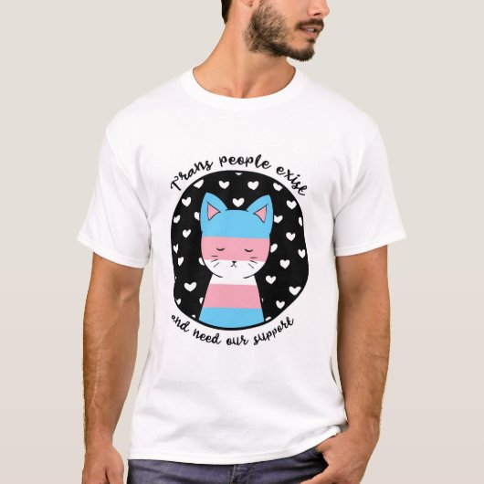 T-shirt Appui Kitty de transsexuel (Devant)