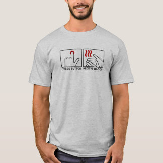 T-shirt APPUIEZ SUR LE BOUTON RECEVEZ DU BACON Pictagram