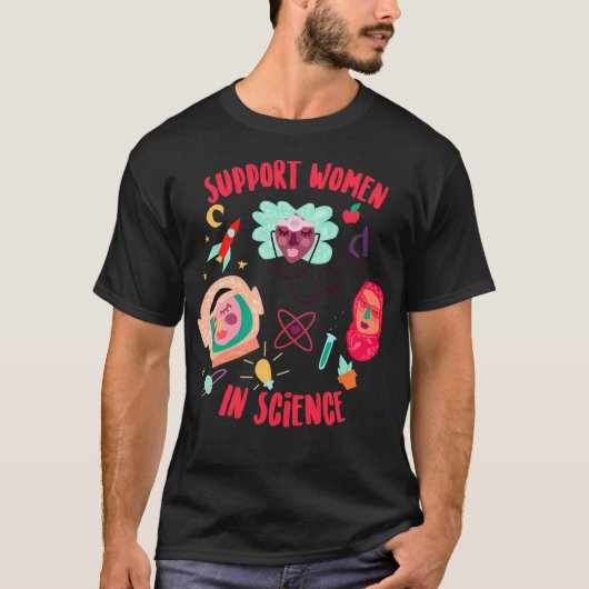 T-shirt Appuyer Les Femmes Dans La Science (Devant)