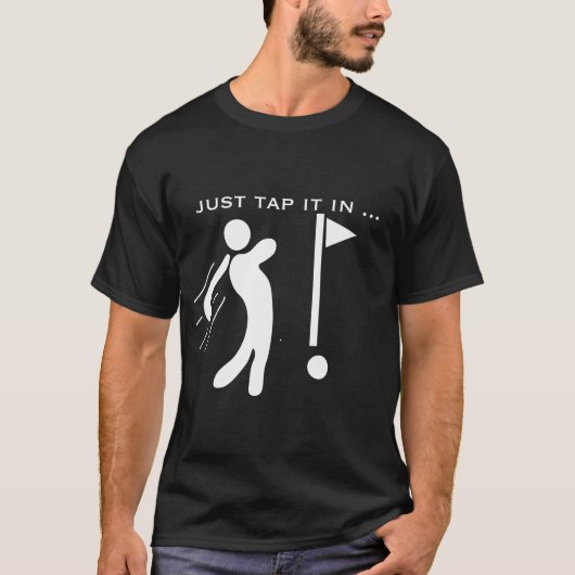 T-shirt Appuyez simplement dessus dans le golf, AMATEUR DE (Devant)