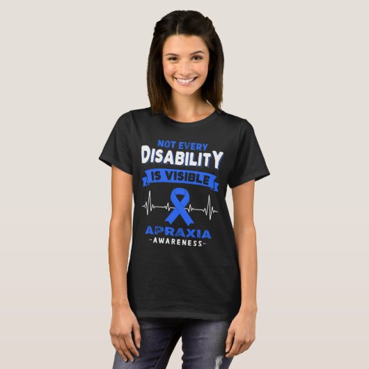 T-shirt Apraxia Sensibilisation Ribbon Support Cadeaux (Devant entier)