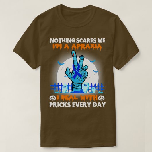 T-shirt Apraxia Sensibilisation Rien Ne Me Fait Peur Happy (Design devant)