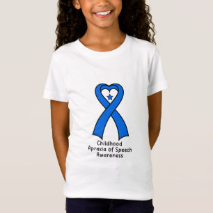 T-Shirt Apraxie d'enfance de ruban de coeur de la parole