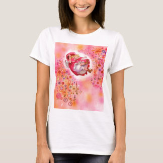 T-shirt Après-midi heureux de fleurs de joies simples peu