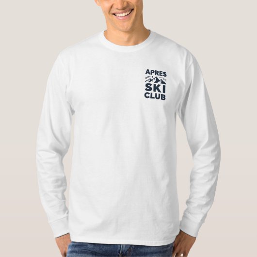 T-shirt Apres Ski Club Mountain Logo - Custom Mens Winter  (Devant)