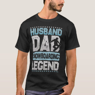 T-shirt Aprés-ski mari papa Snowboard légende Snowboar