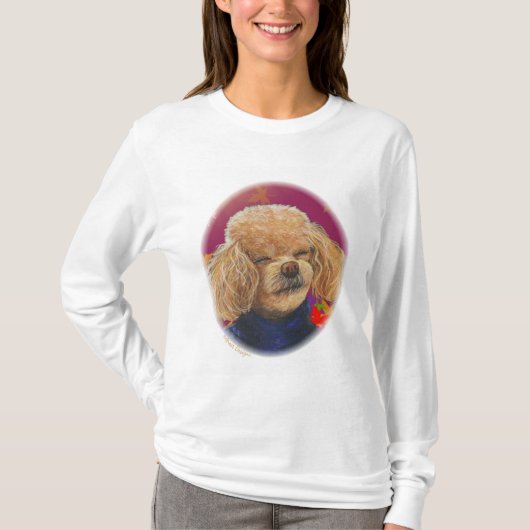 T-shirt Apricot Poodle Fall quitte l'art Imprimer (Devant)