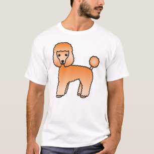 T-shirt Apricot Toy Poodle mignon Cartoon Chien