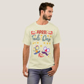 T-shirt April Fool's Day Mustache & lunettes Unisex T-Shir (Devant entier)