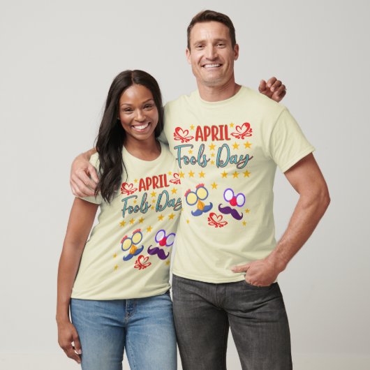 T-shirt April Fool's Day Mustache & lunettes Unisex T-Shir (Unisexe)