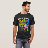 T-shirt April Is National Autism Awareness Month Puzzle Pi (Devant entier)