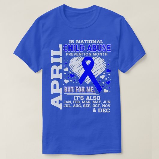 T-shirt April is National Child Abuse Prevention Month (Design devant)