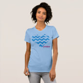 T-shirt Aqua 4 de zigzag (Devant entier)