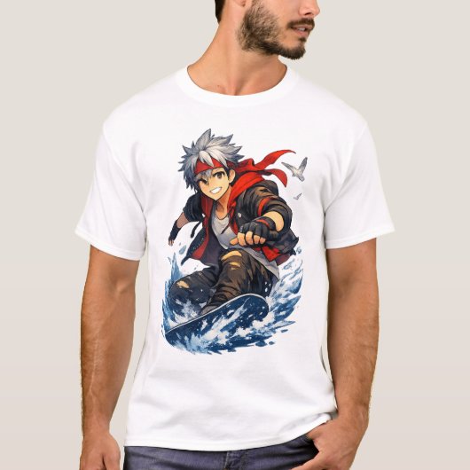 T-shirt Aqua Blaze Surfer Hero (Devant)