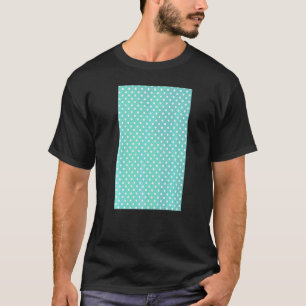 T-shirt Aqua et W, petit Motif géométrique Polkadot des an