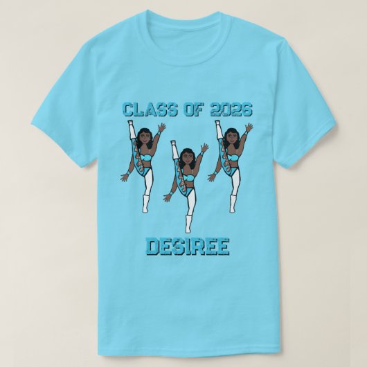 T-shirt Aqua Swirl #1 (Design devant)