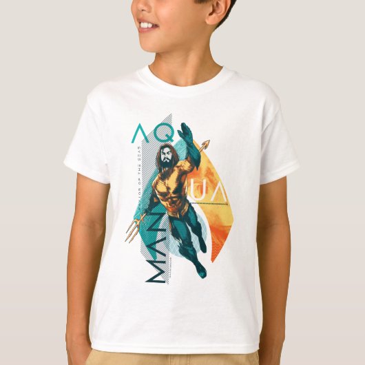 T-shirt Aquaman | Modernist Aquaman Collage (Devant)