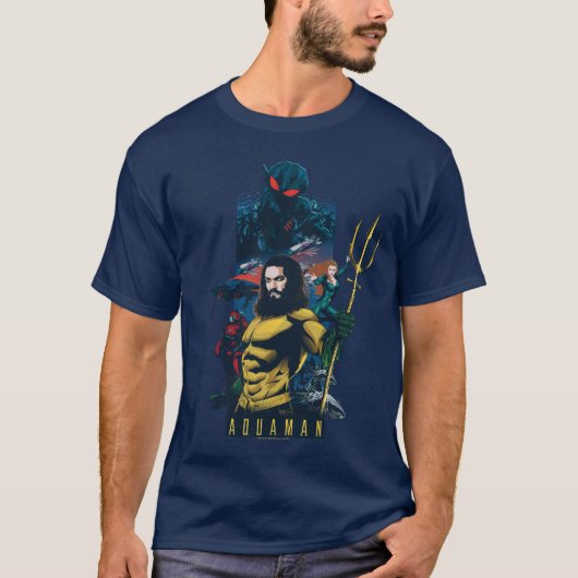 T-shirt Aquaman | Orin, Mera et Black Manta Graphic (Devant)