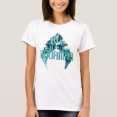 T-shirt Aquaman | Orin, Mera, Orm & Manta Noir En Symbole (Devant)