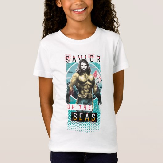 T-Shirt Aquaman | "Sauveur Des Mers" Graphique Moderniste (Devant)