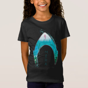 T-Shirt Aquaman   See Through Mera Symbol Ocean Graphic