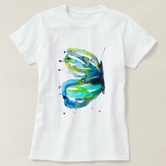 T-shirt Aquarelle à papillon (Design devant)