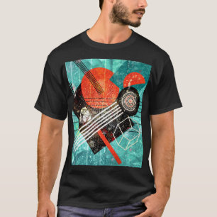 T-shirt Aquarelle Abstraite, formes géométriques et coloré
