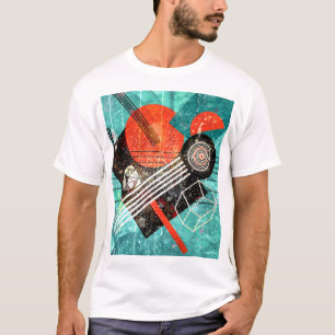 T-shirt Aquarelle Abstraite, formes géométriques et coloré