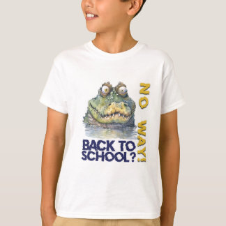 T-shirt Aquarelle amusante Alligator de retour à l'école