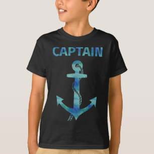 T-shirt Aquarelle Ancre nautique Capitaine Voilier
