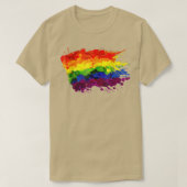 T-shirt Aquarelle arc-en-ciel Gay pride LGBT Mois (Design devant)