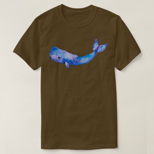 T-shirt Aquarelle Baleine bleue (Design devant)
