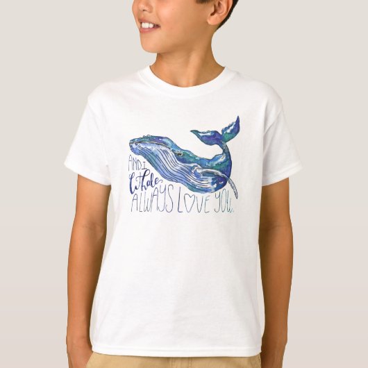 T-shirt Aquarelle Baleine - I Whale Toujours Vous Aimez (Devant)