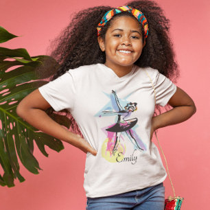 T-shirt Aquarelle Ballerina Dancer Thème
