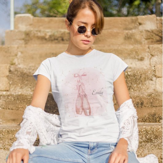 T-shirt Aquarelle Ballerina Dancer Thème