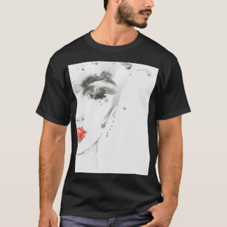 T-shirt Aquarelle Beauté : Illustration de portrait fémini