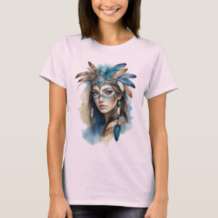 T-shirt Aquarelle Beauté tribale : Esprit d'art bohème