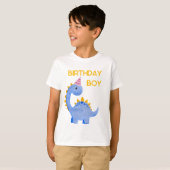 T-shirt Aquarelle Birthday Boy Dino (Devant entier)