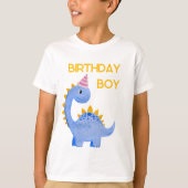 T-shirt Aquarelle Birthday Boy Dino (Devant)